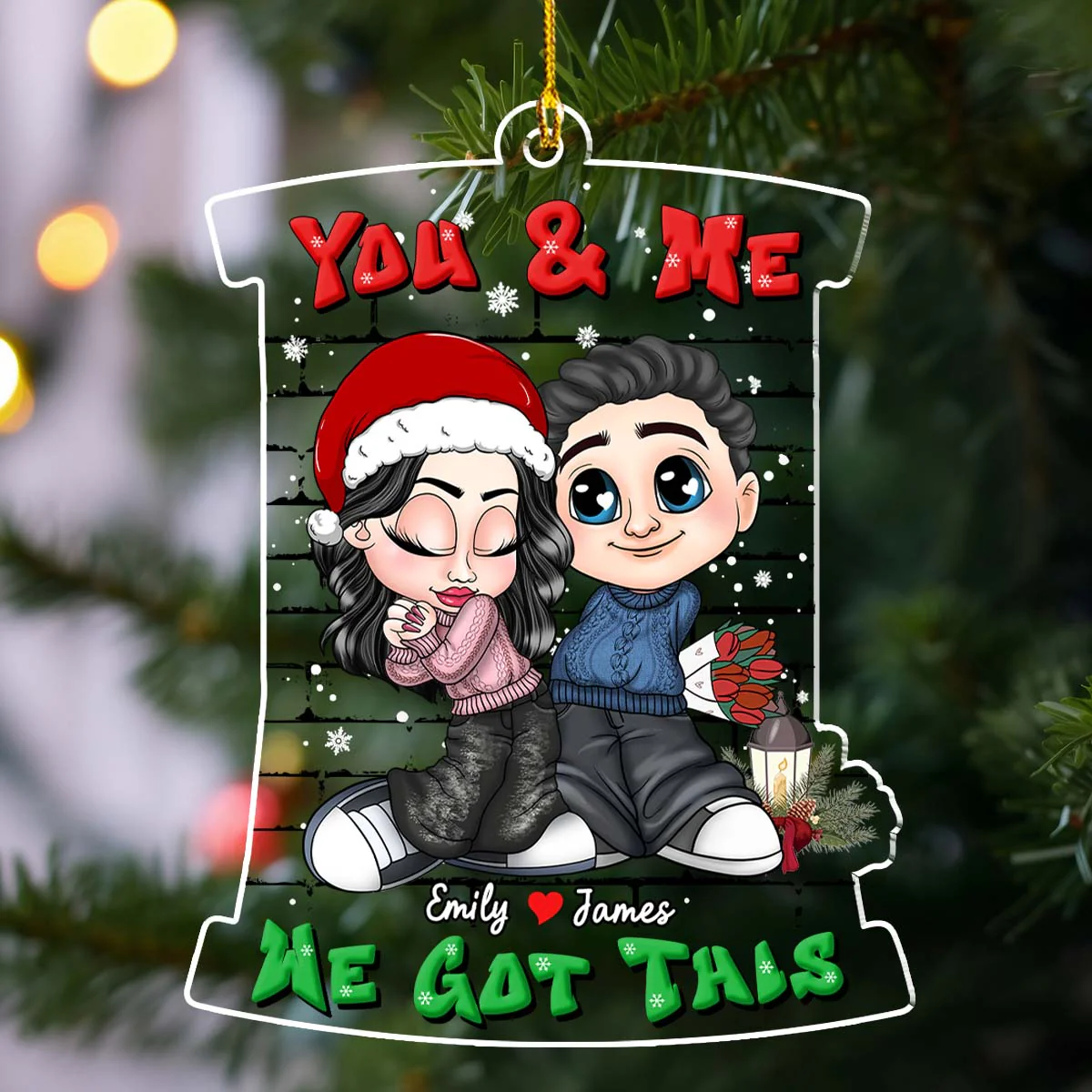 Christmas Y2K - Personalized Custom Acrylic Ornament - Image 4