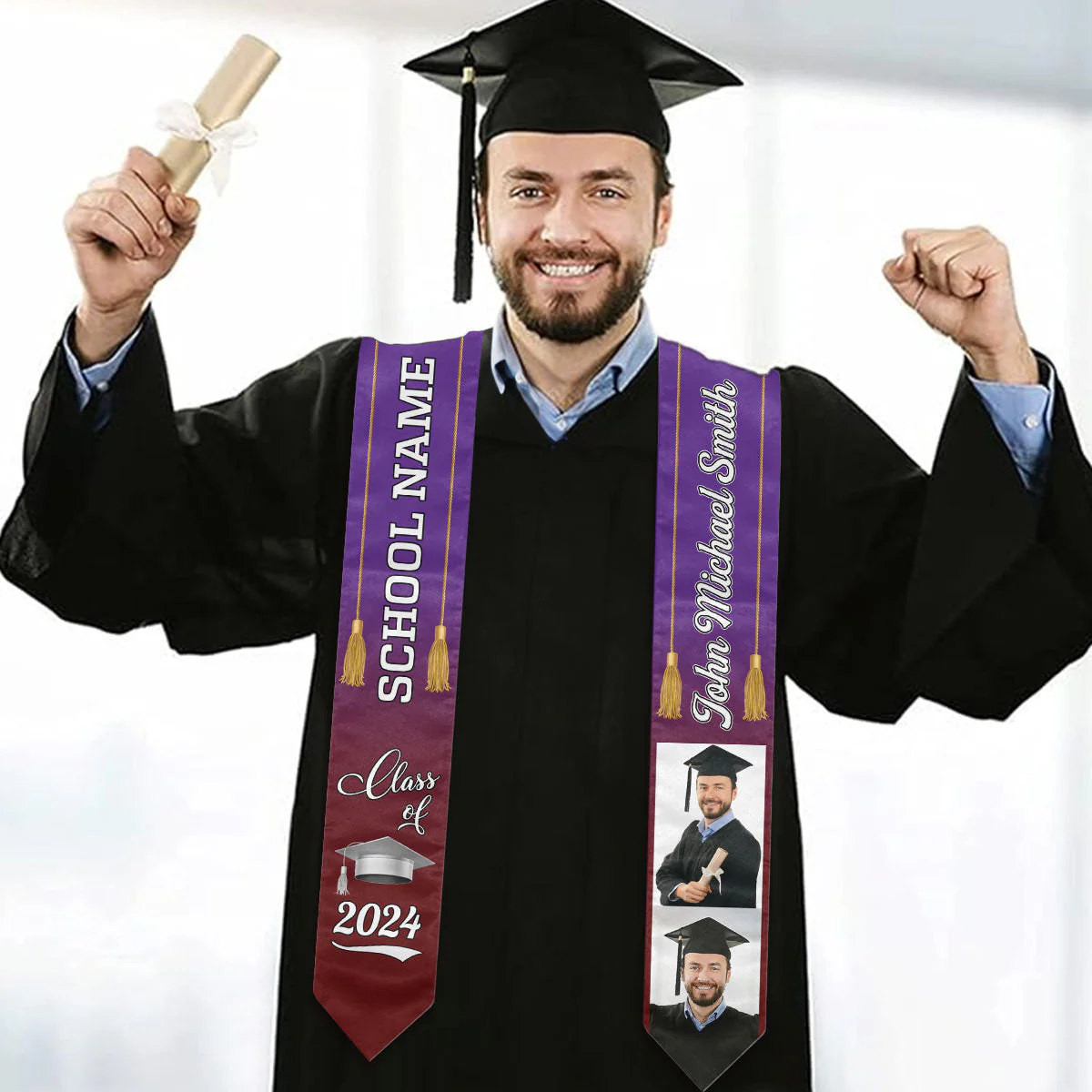 Class Of 2025 - Personalized Custom Graduation Stole - Image 3