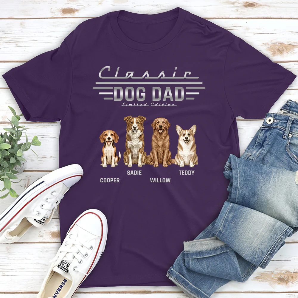 Classic Dog Dad - Personalized Custom Shirt - Image 3