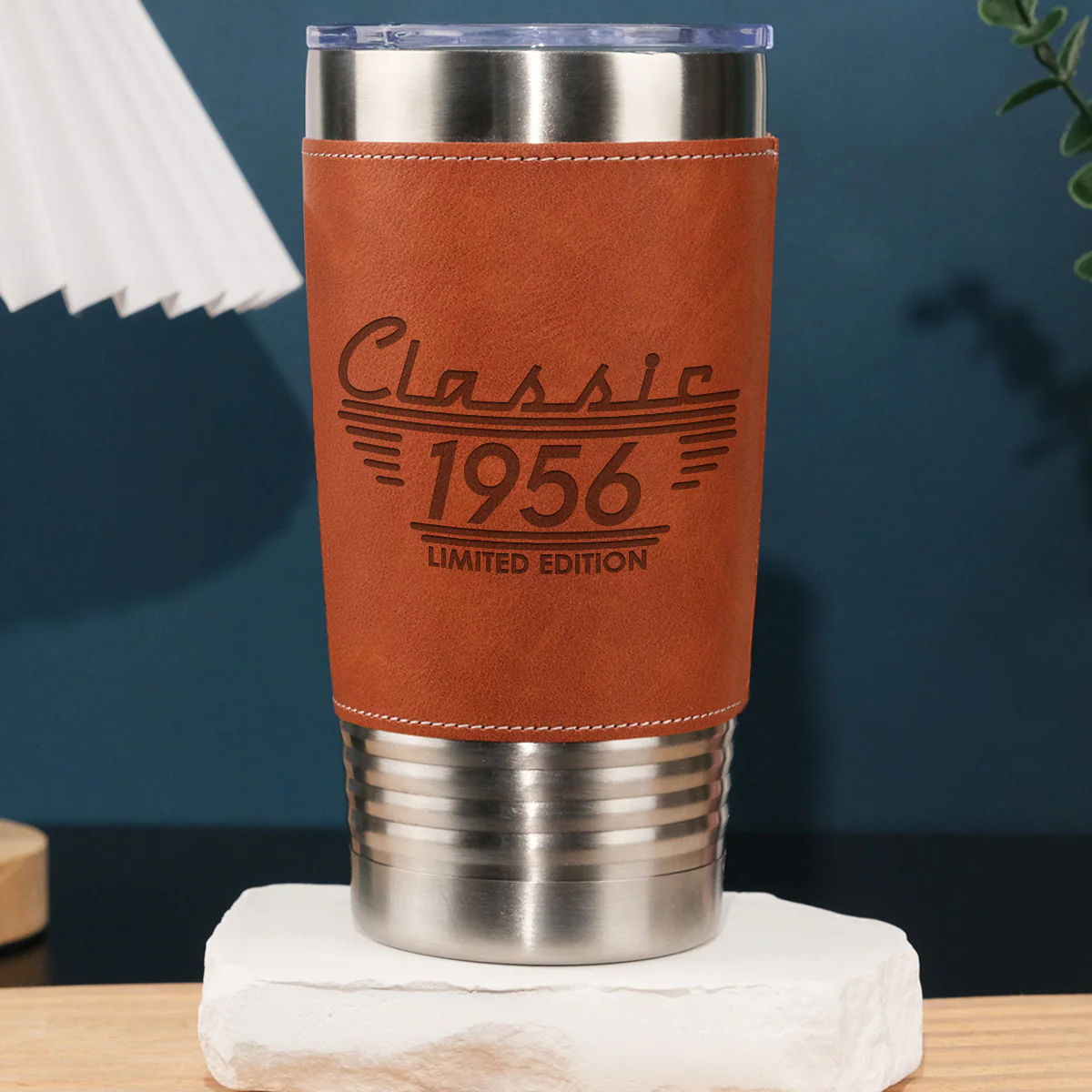 Classic Edition - Personalized Custom Engraved Leather Tumbler
