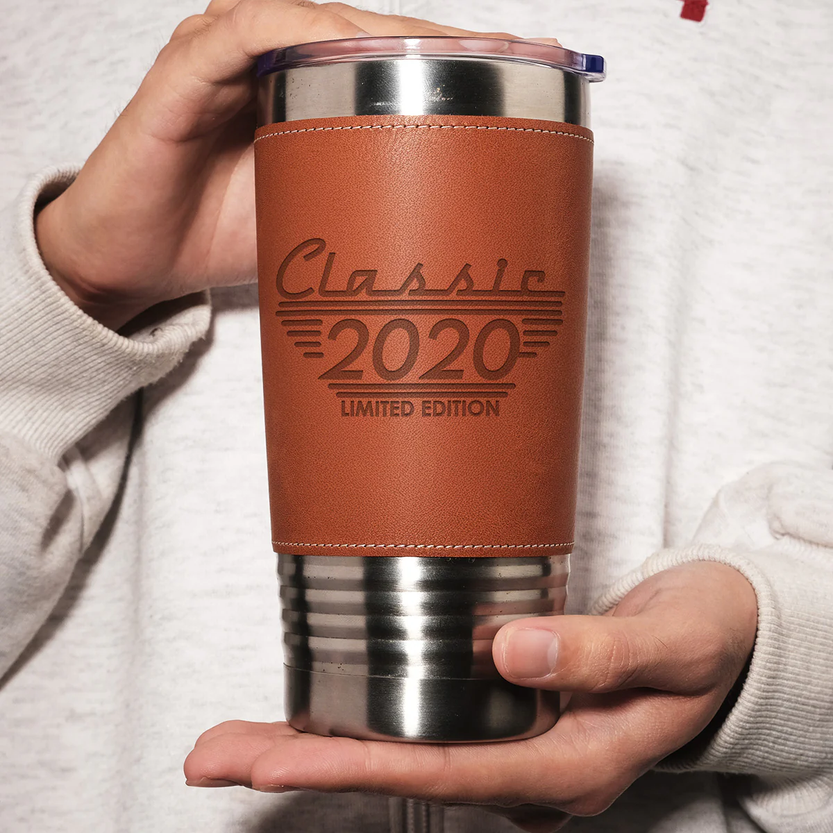 Classic Edition - Personalized Custom Engraved Leather Tumbler - Image 4