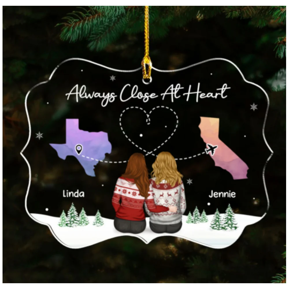 Close At Heart - Personalized Custom Acrylic Ornament - Image 5