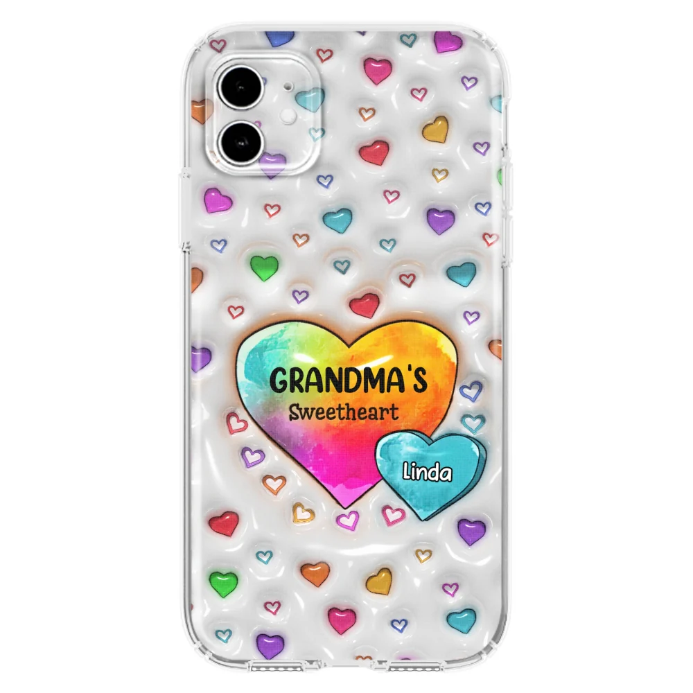 Colorful Sweethearts Grandma - Personalized Custom 3D Inflated Effect Phone Case - Image 11