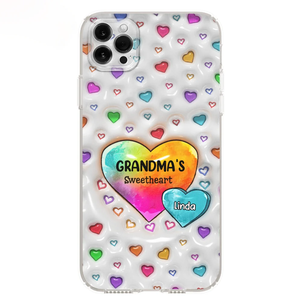 Colorful Sweethearts Grandma - Personalized Custom 3D Inflated Effect Phone Case - Image 12