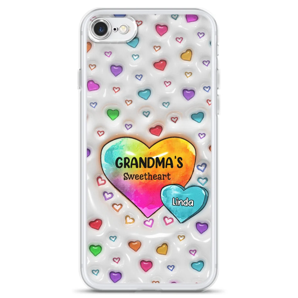 Colorful Sweethearts Grandma - Personalized Custom 3D Inflated Effect Phone Case - Image 6