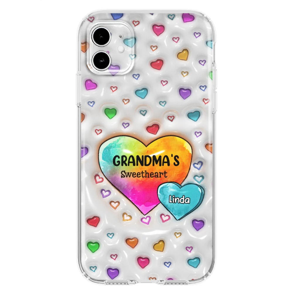 Colorful Sweethearts Grandma - Personalized Custom 3D Inflated Effect Phone Case - Image 8