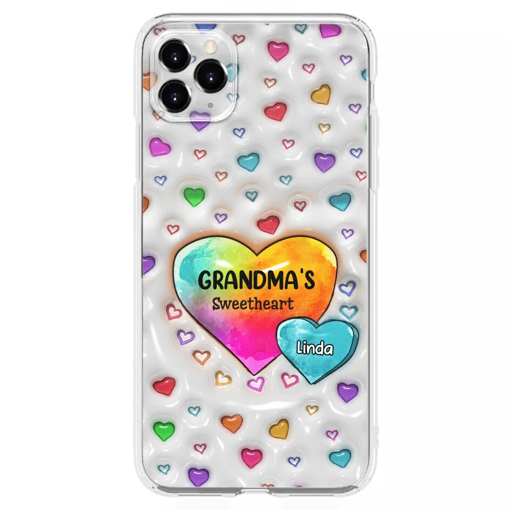 Colorful Sweethearts Grandma - Personalized Custom 3D Inflated Effect Phone Case - Image 9