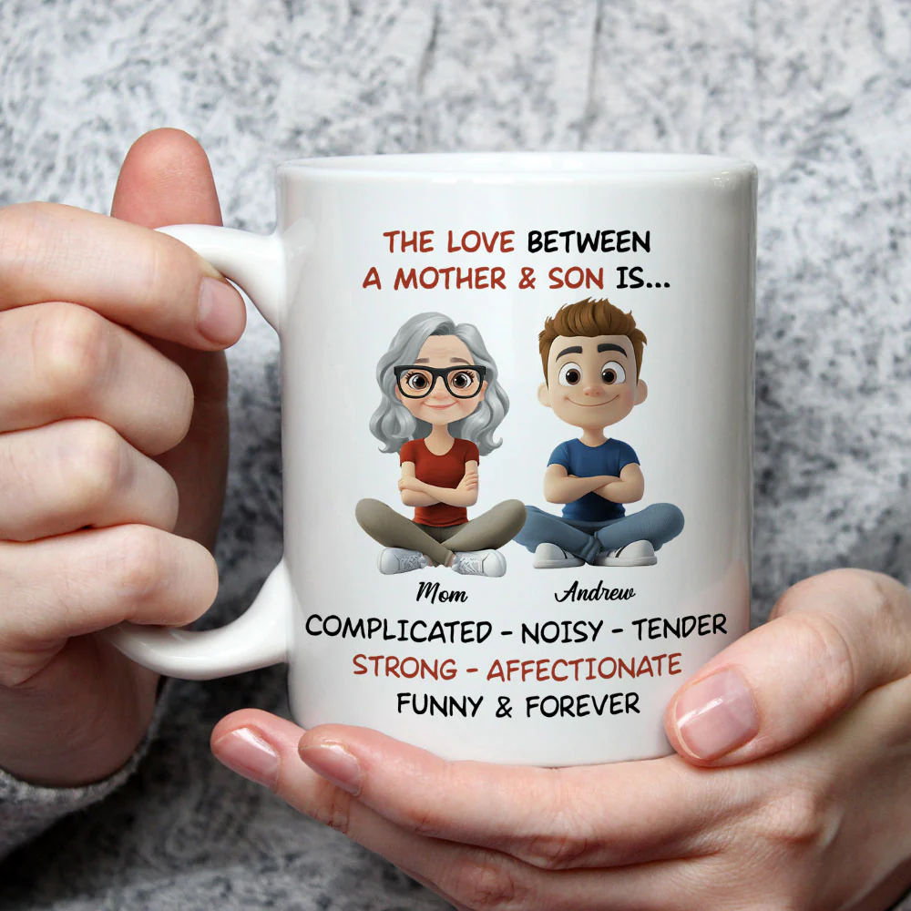 Complicated Noisy Tender Mom Son - Personalized Custom Coffee Mug - Image 3