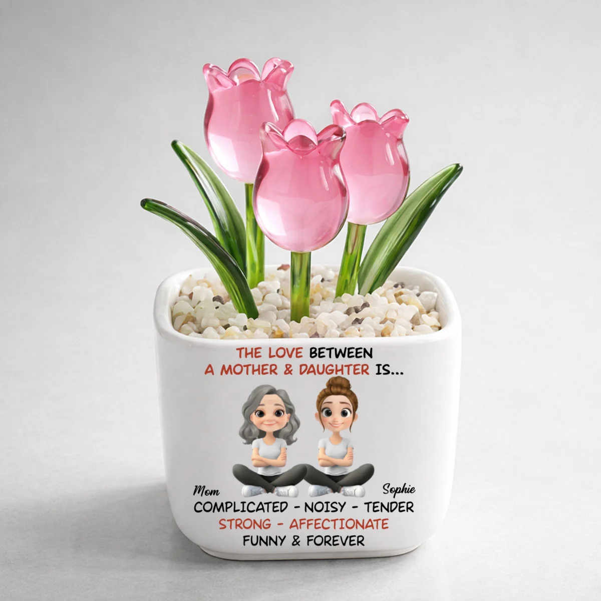 Complicated Noisy Tender - Personalized Custom Glass Everlasting Tulips - Image 9
