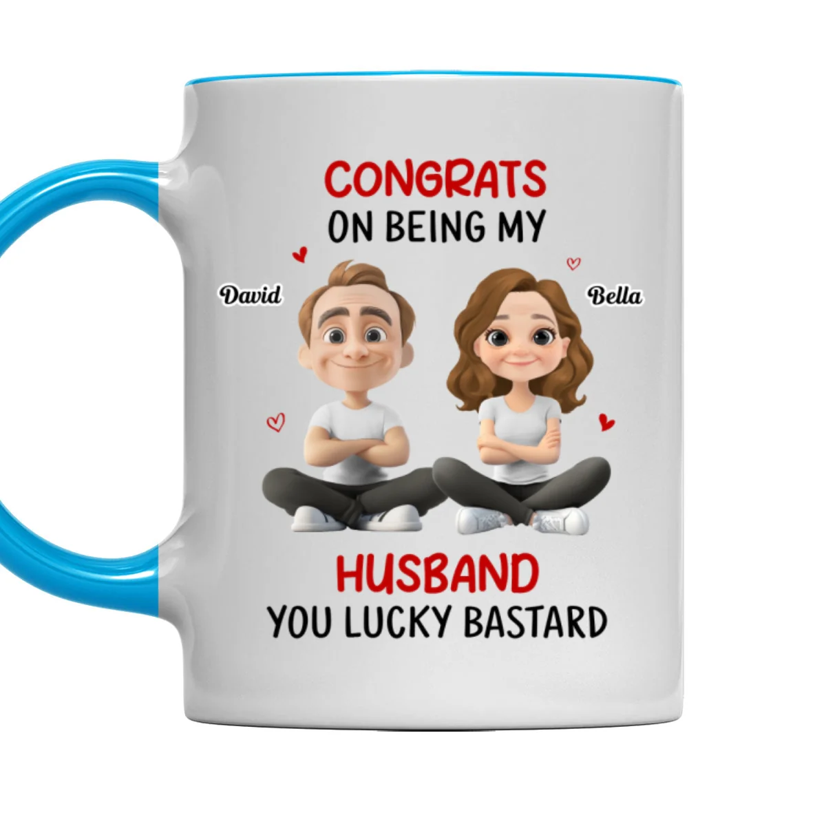 Congrats My Husband - Personalized Custom Accent Mug - Image 10