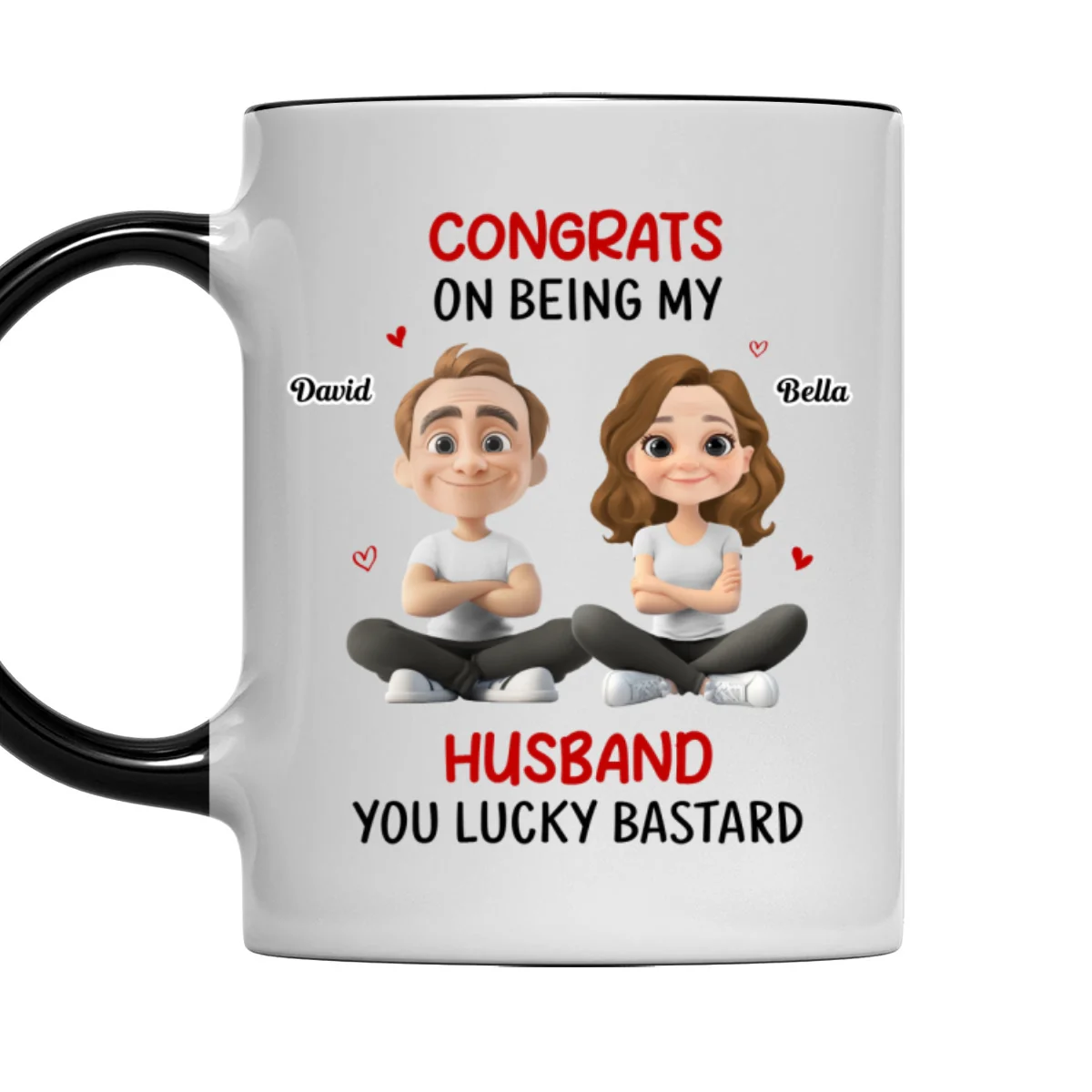 Congrats My Husband - Personalized Custom Accent Mug - Image 6