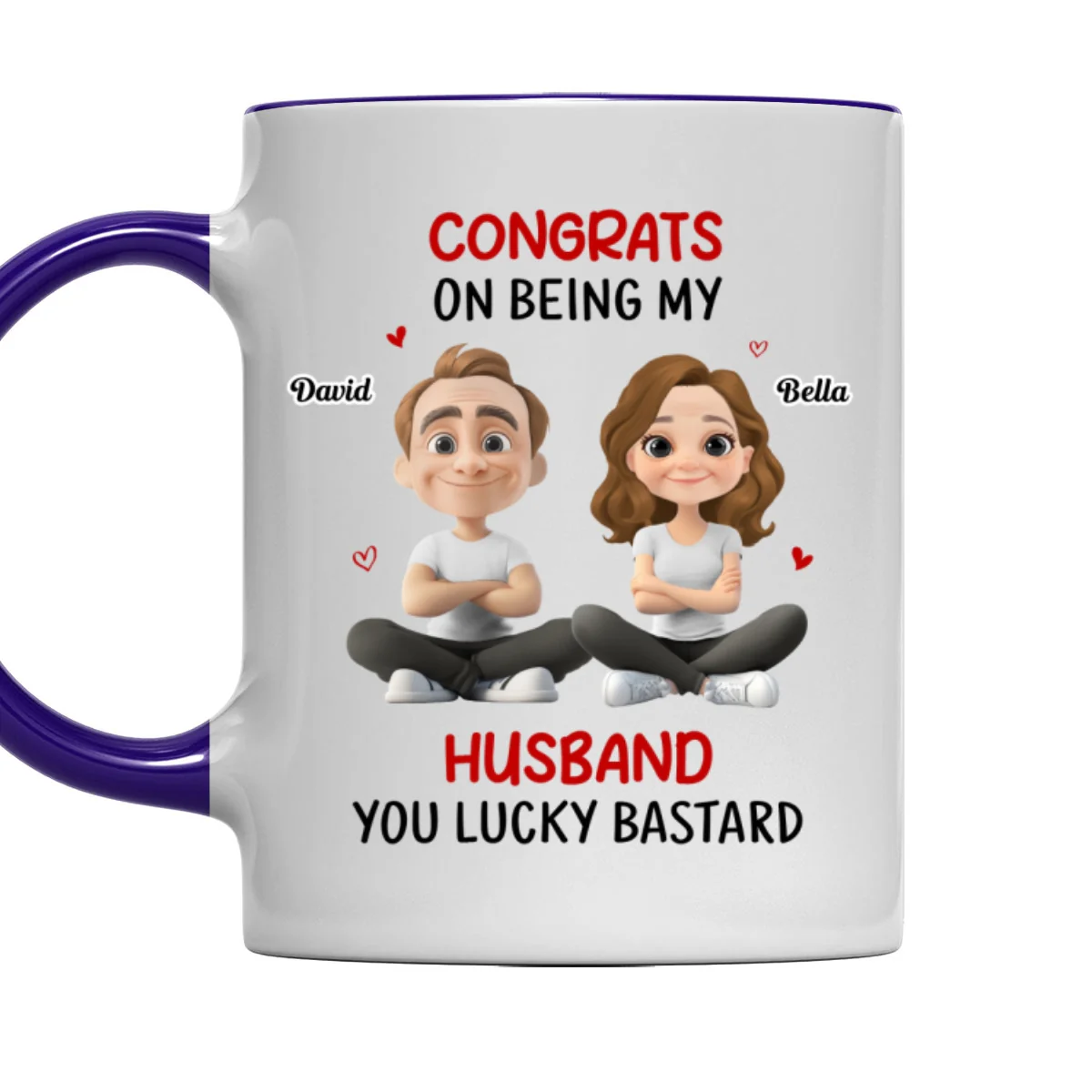 Congrats My Husband - Personalized Custom Accent Mug - Image 9