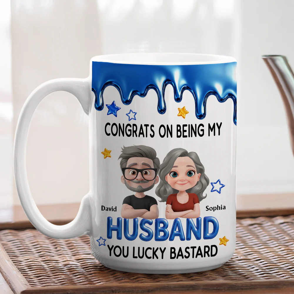 Congrats My Husband - Personalized Custom Coffee Mug - Image 5