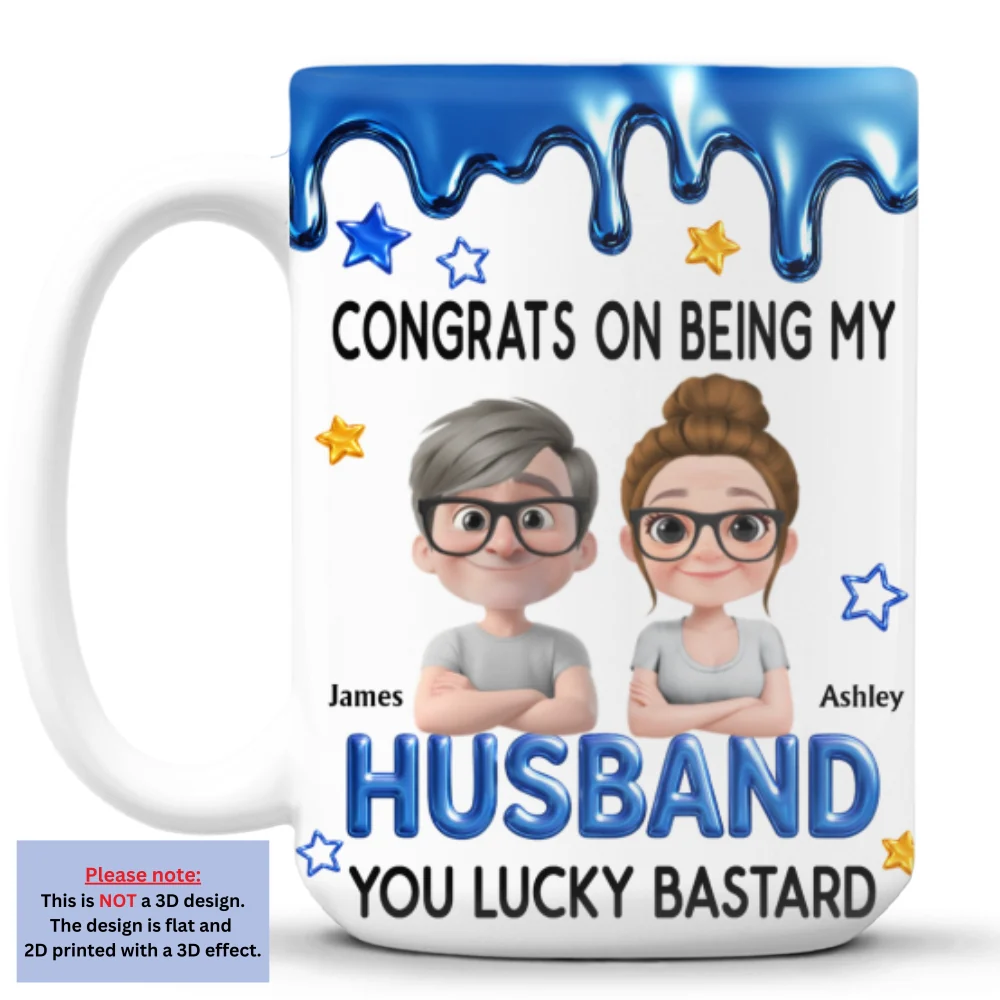 Congrats My Husband - Personalized Custom Coffee Mug - Image 7
