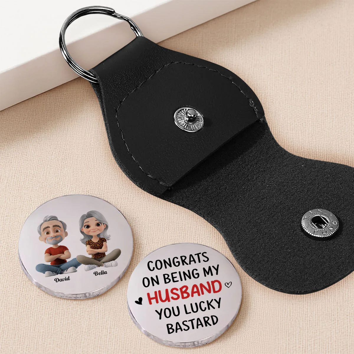 Congrats My Husband - Personalized Custom Pocket Hug - Image 2