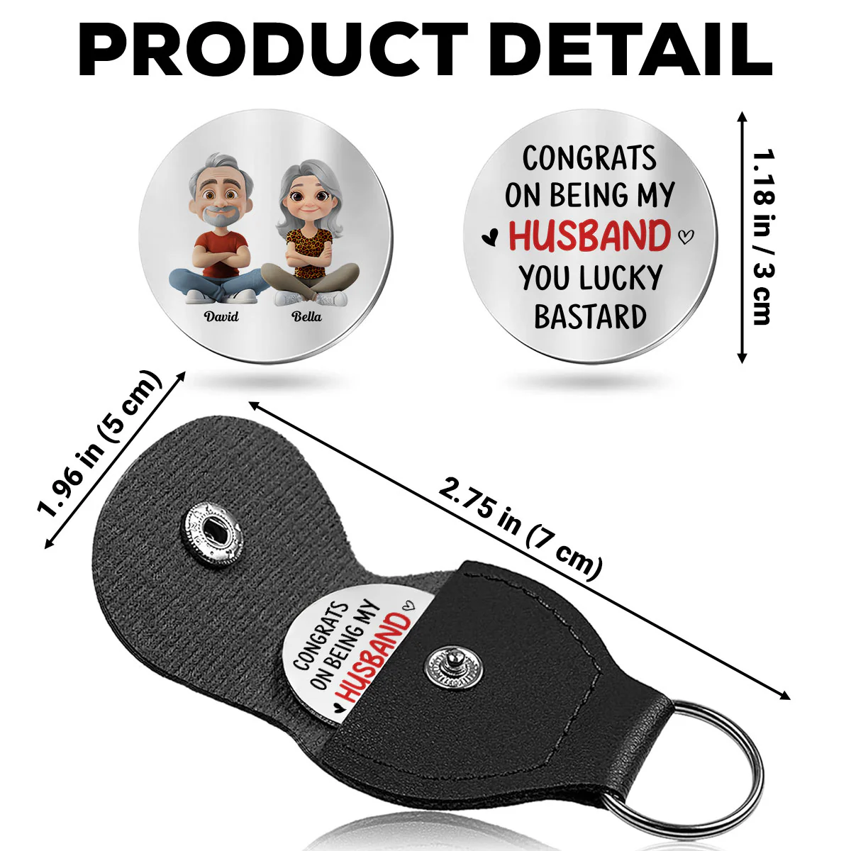 Congrats My Husband - Personalized Custom Pocket Hug - Image 5