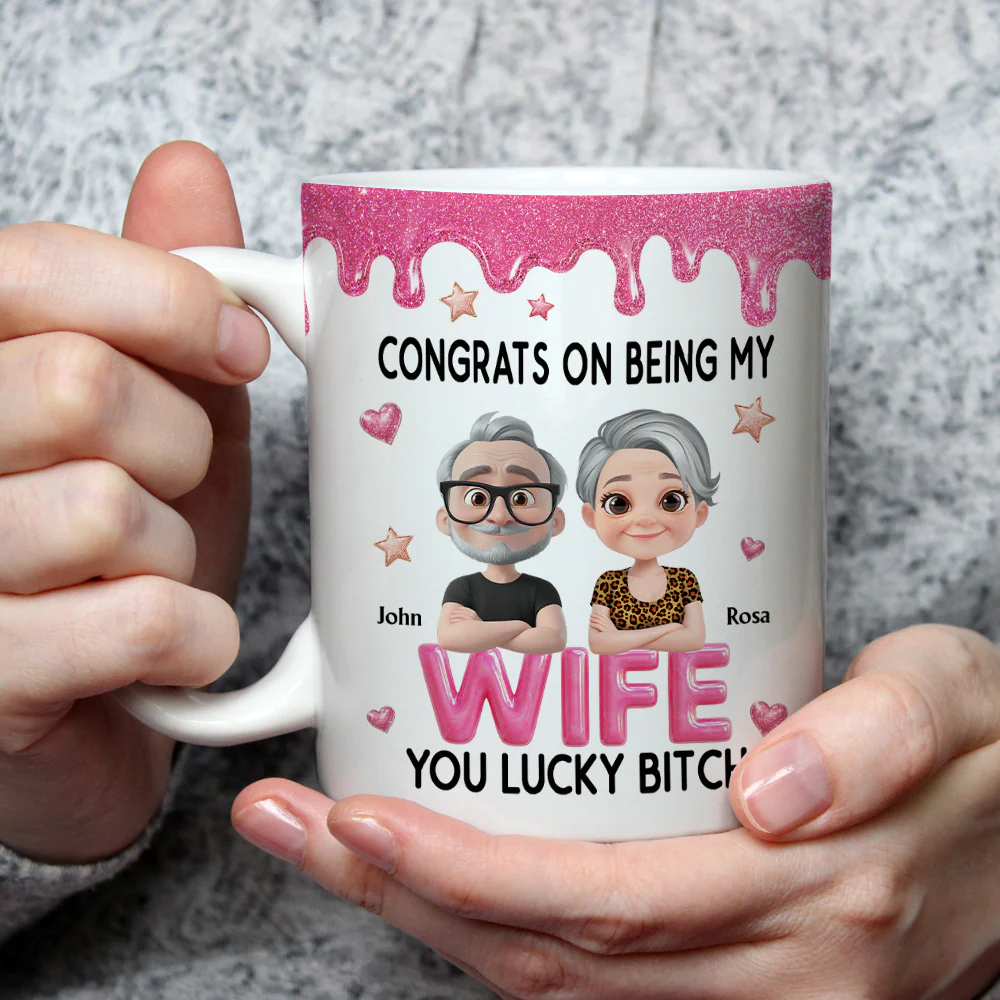 Congrats My Wife - Personalized Custom Coffee Mug - Image 2