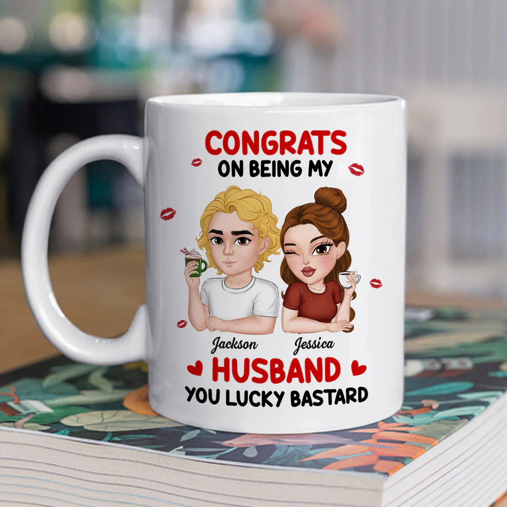 Congrats On Being My Husband - Personalized Custom Coffee Mug - Image 2