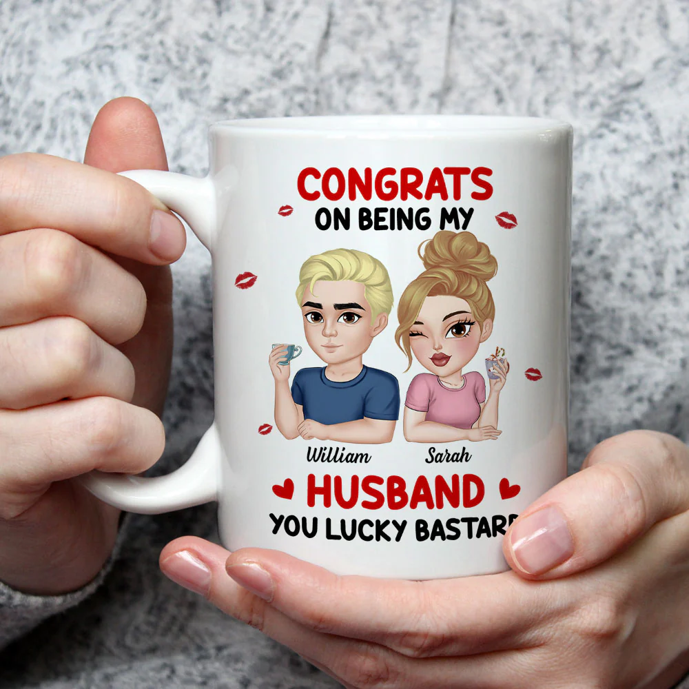 Congrats On Being My Husband - Personalized Custom Coffee Mug - Image 3