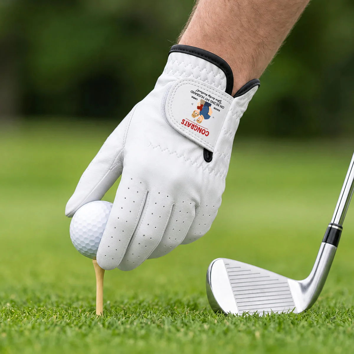 Congrats On Being My Husband - Personalized Custom Golf Glove - Image 5