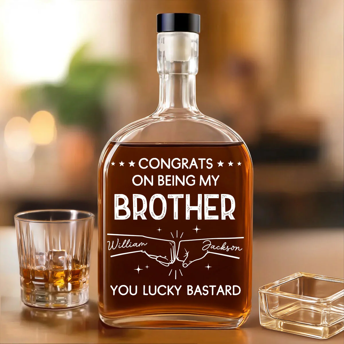 Congrats - Personalized Custom Spirits Decanter