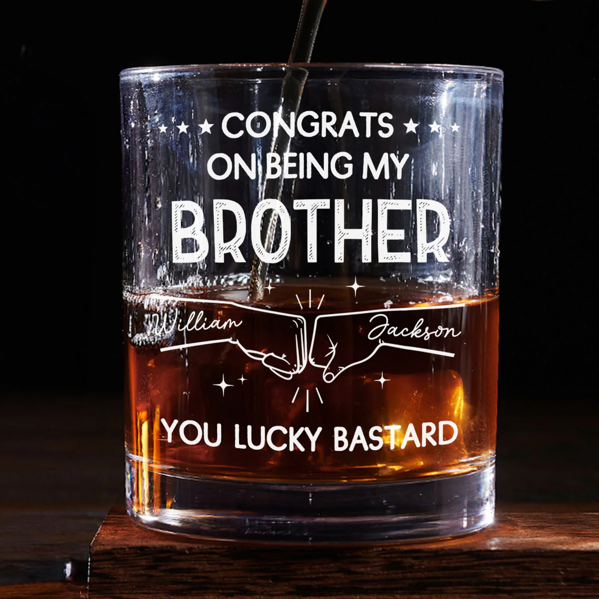 Congrats - Personalized Custom Whiskey Glass