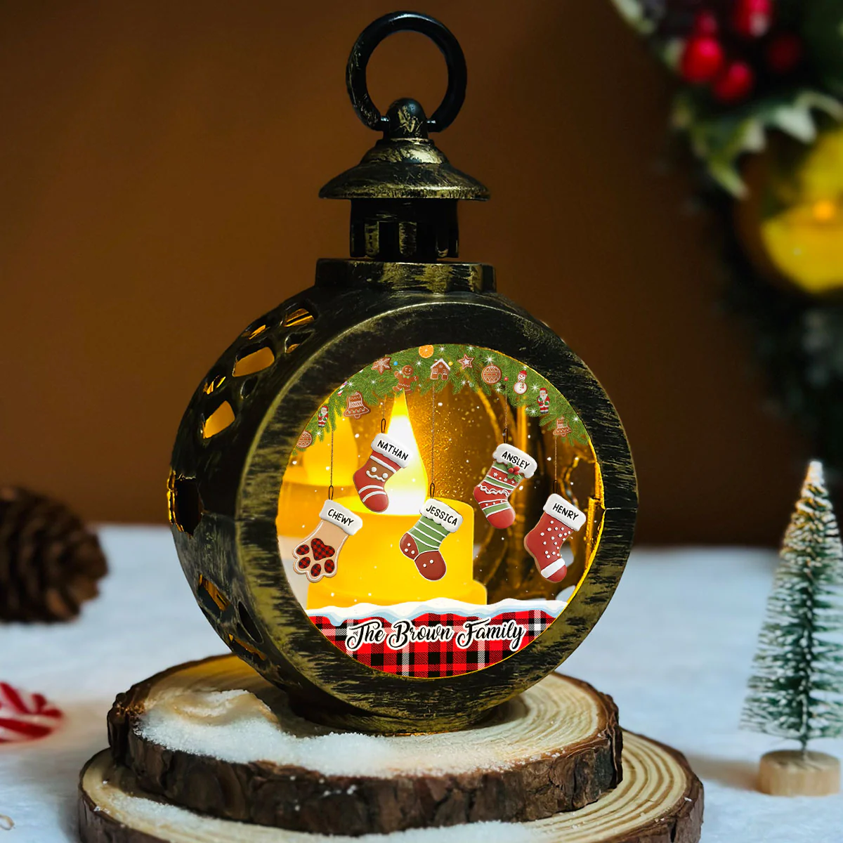 Cookie Stocking - Personalized Custom Christmas Lantern - Image 6