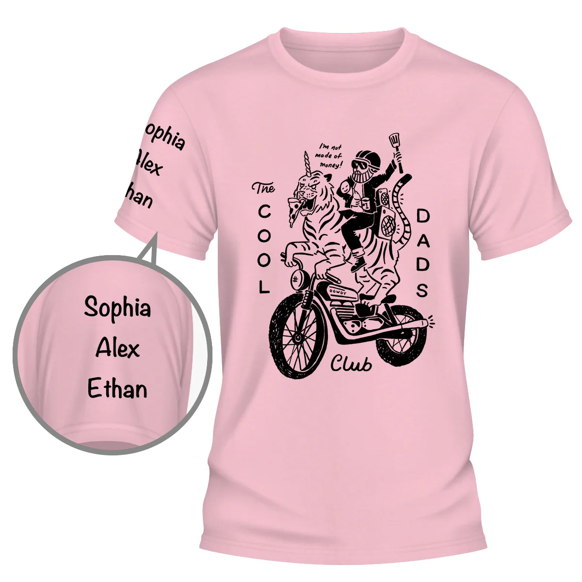 Cool Dad Club 2 - Personalized Custom Shirt With Design On Sleeve - Image 3