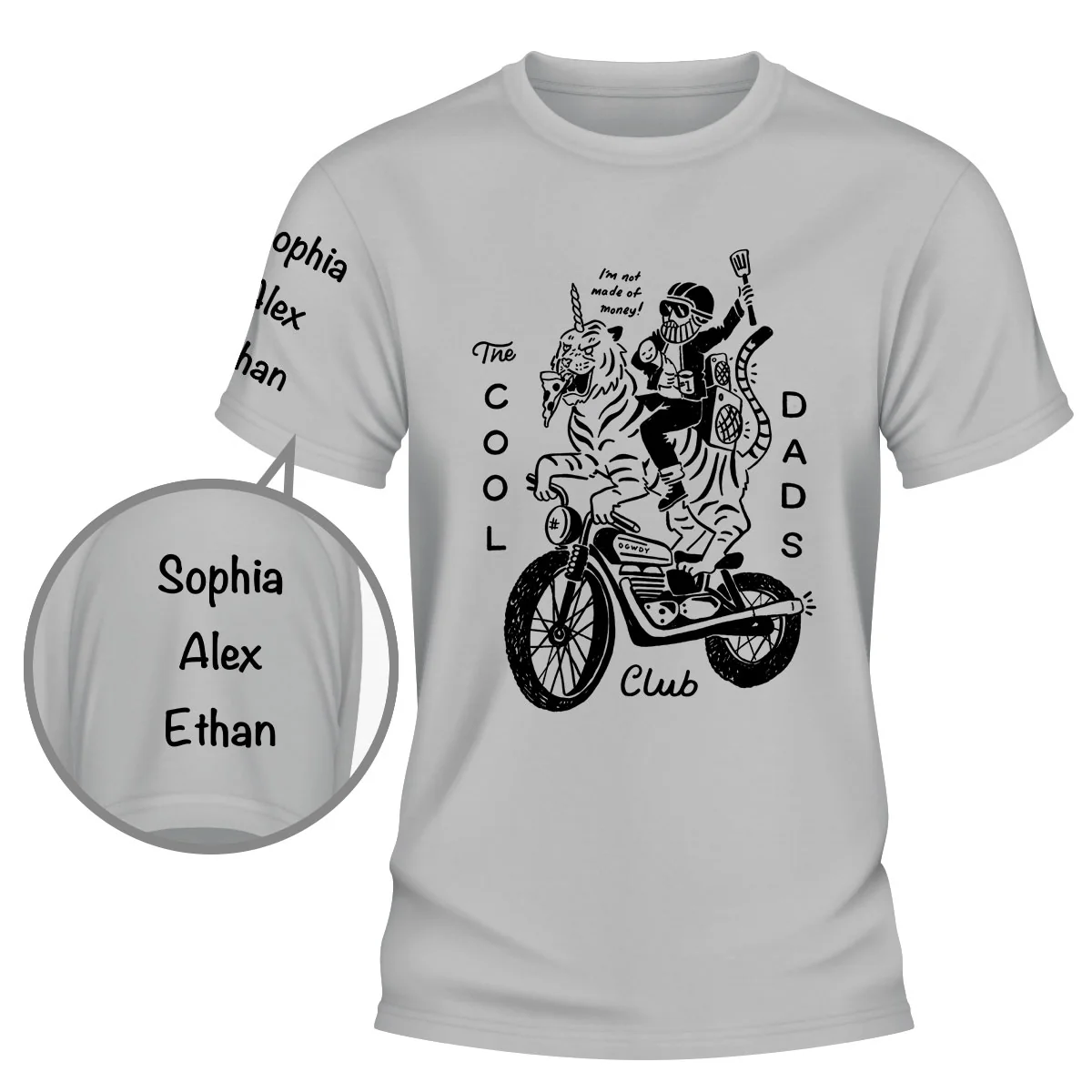 Cool Dad Club 2 - Personalized Custom Shirt With Design On Sleeve - Image 4