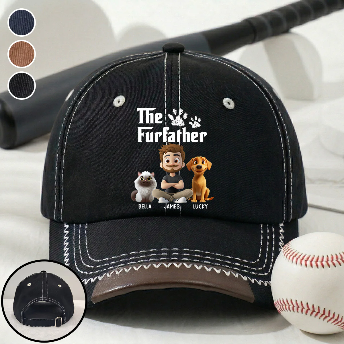 Cool Pet Father - Personalized Custom Vintage Soft Baseball Cap