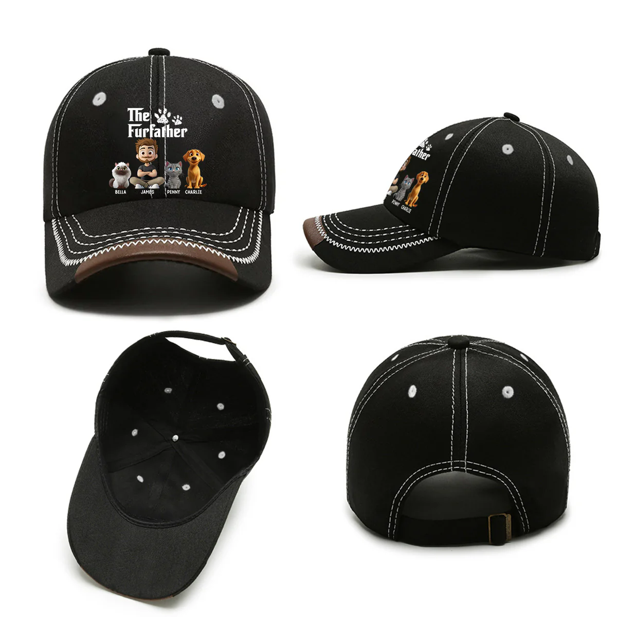 Cool Pet Father - Personalized Custom Vintage Soft Baseball Cap - Image 6