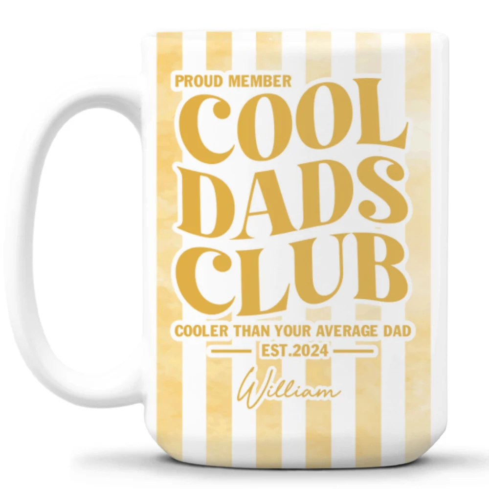 Cooler Than Any Average Dad - Personalized Custom Coffee Mug - Image 10