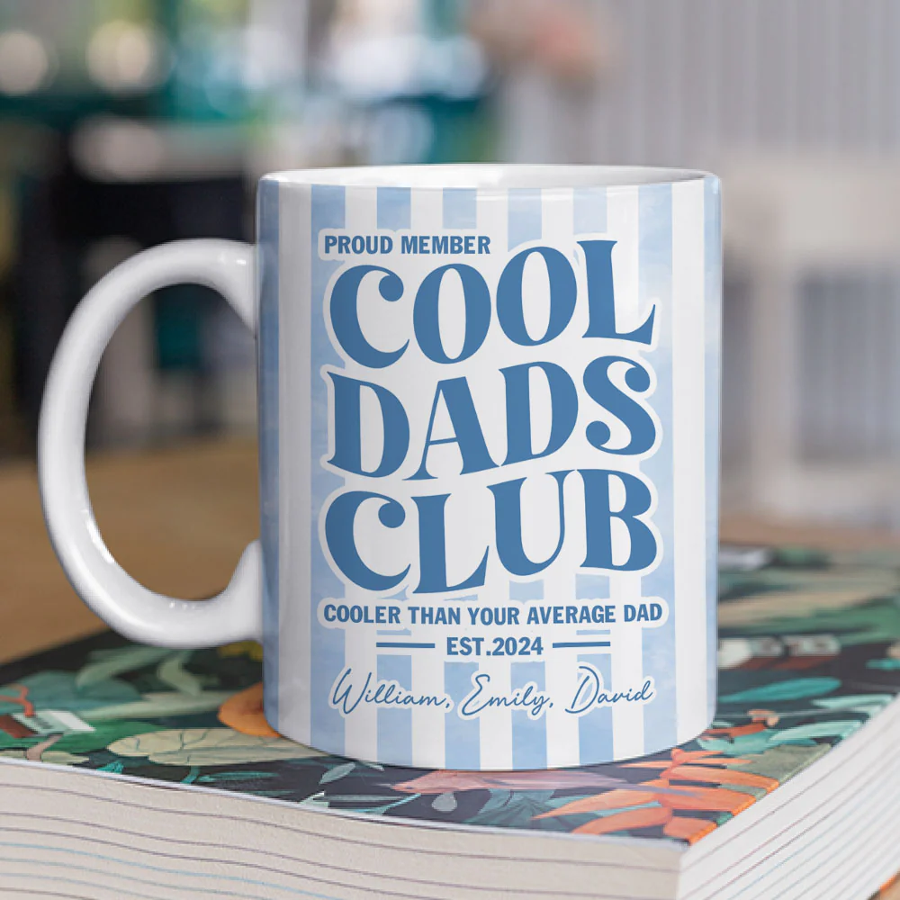 Cooler Than Any Average Dad - Personalized Custom Coffee Mug - Image 2
