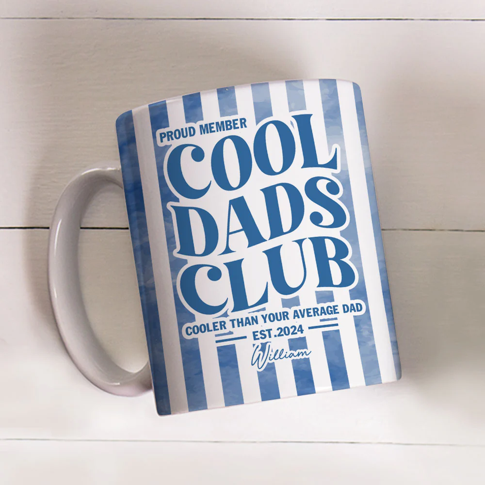 Cooler Than Any Average Dad - Personalized Custom Coffee Mug - Image 4