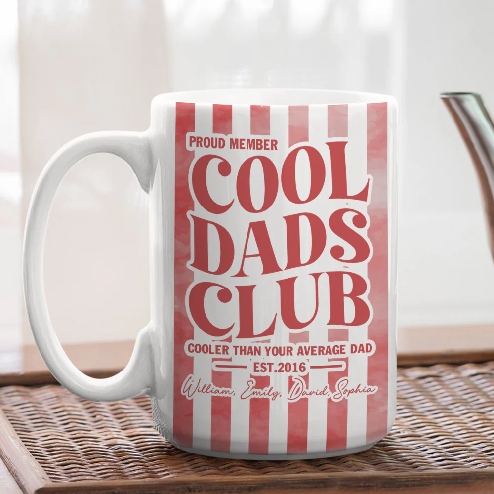Cooler Than Any Average Dad - Personalized Custom Coffee Mug - Image 6