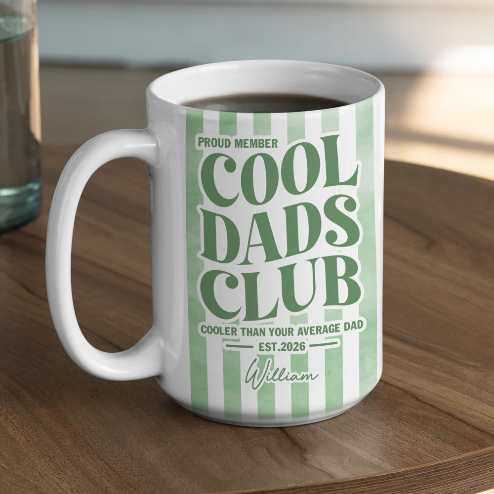 Cooler Than Any Average Dad - Personalized Custom Coffee Mug - Image 7
