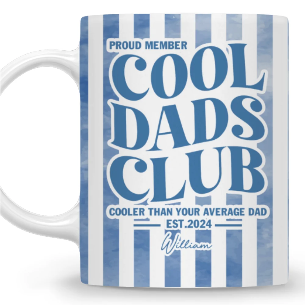 Cooler Than Any Average Dad - Personalized Custom Coffee Mug - Image 9
