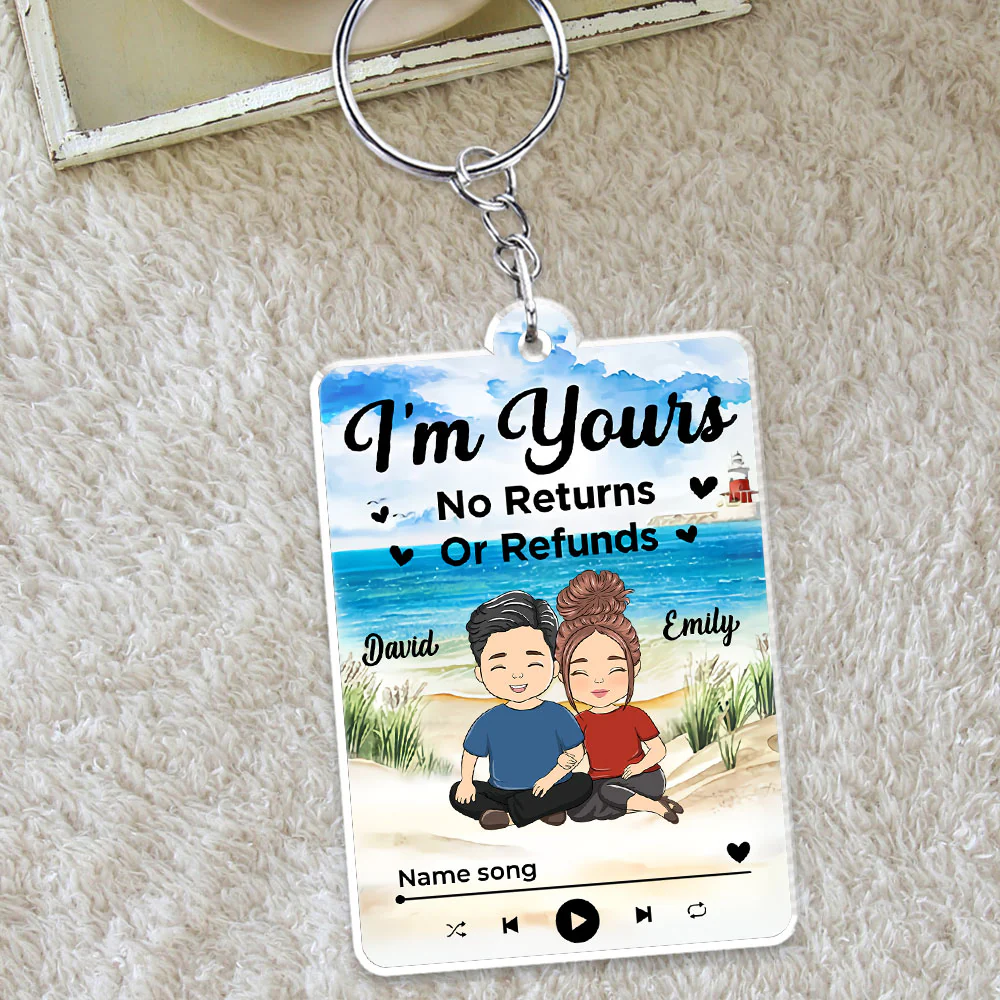 Couple Favorite Song - Personalized Custom Acrylic Keychain - Image 2