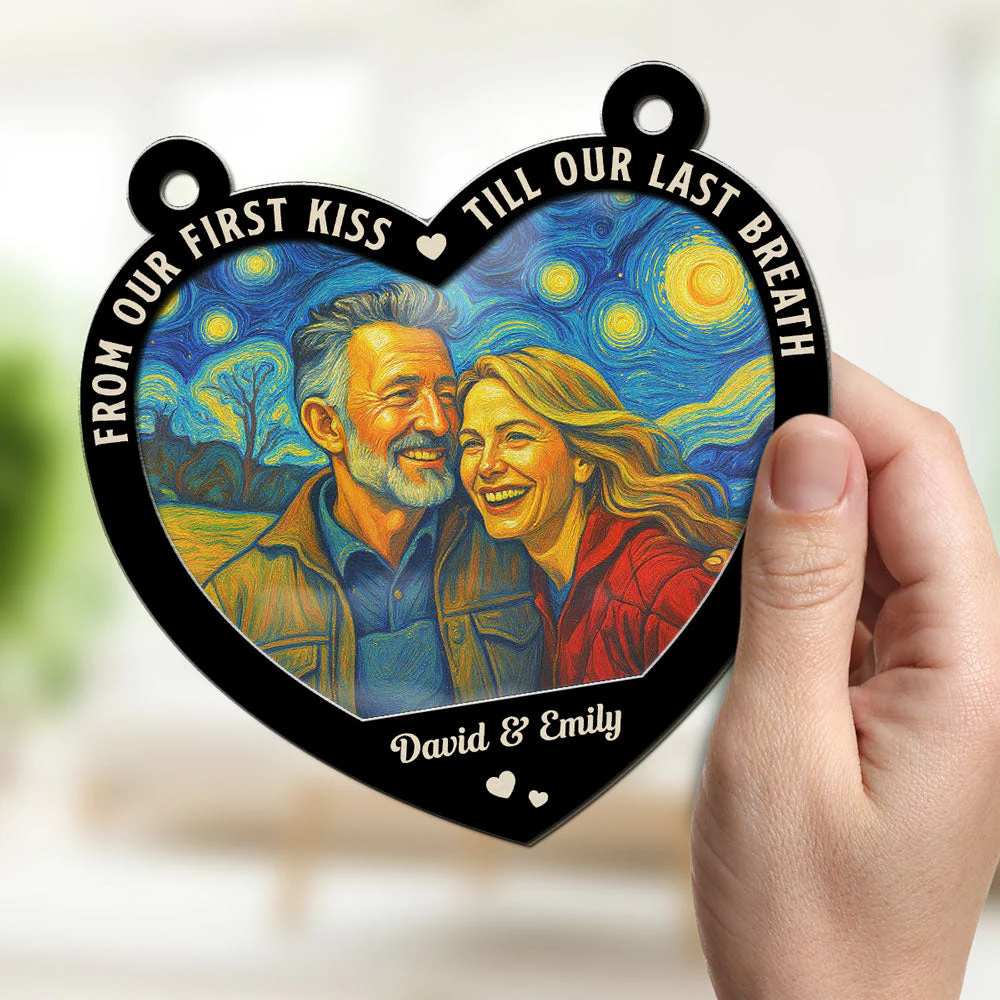 Couple From Our First Kiss - Personalized Custom Suncatcher - Image 2