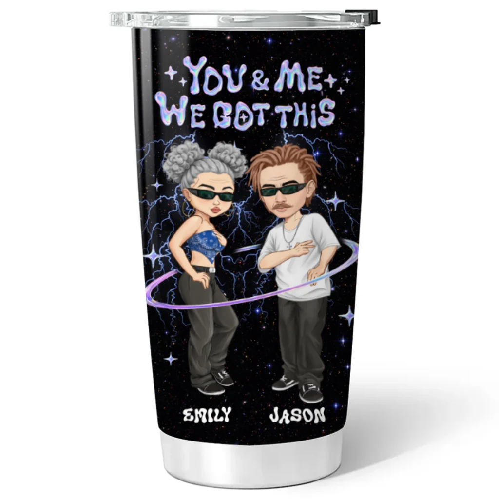 Couple Hologram - Personalized Custom Tumbler - Image 6