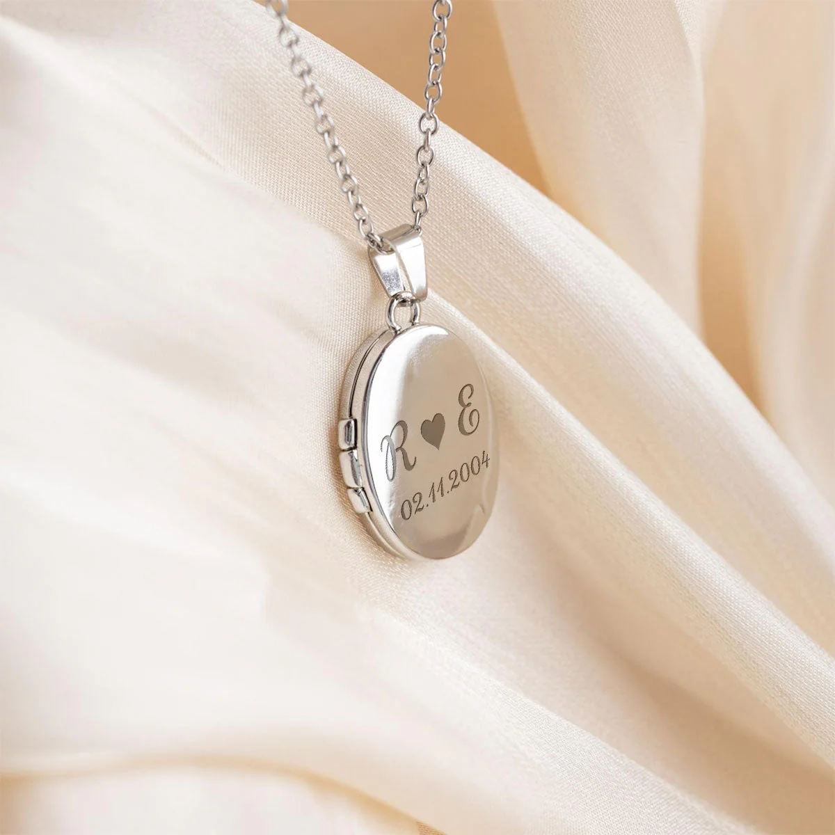 Couple Love - Personalized Custom Locket Necklace - Image 2