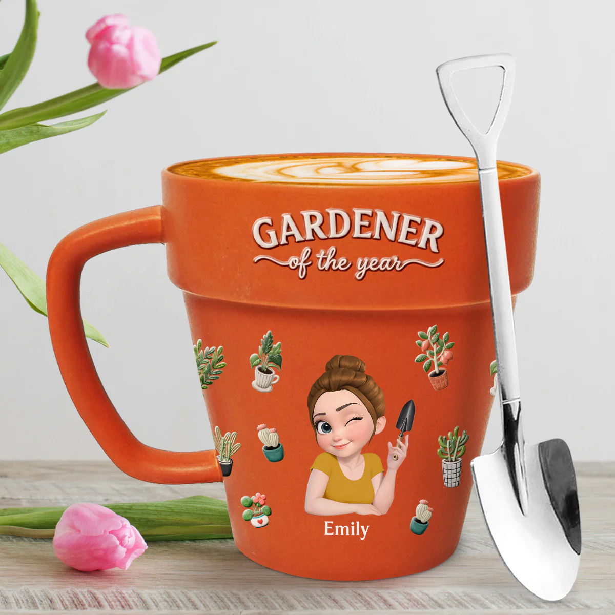 Crazy Plant Lady - Personalized Custom Plant Pot Mug - Image 4