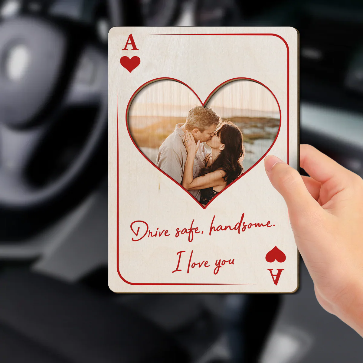 Crowned By Love - Personalized Custom Car Visor Clip - Image 3