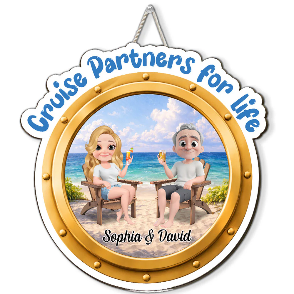 Cruise Partners For Life - Personalized Custom Wood Sign