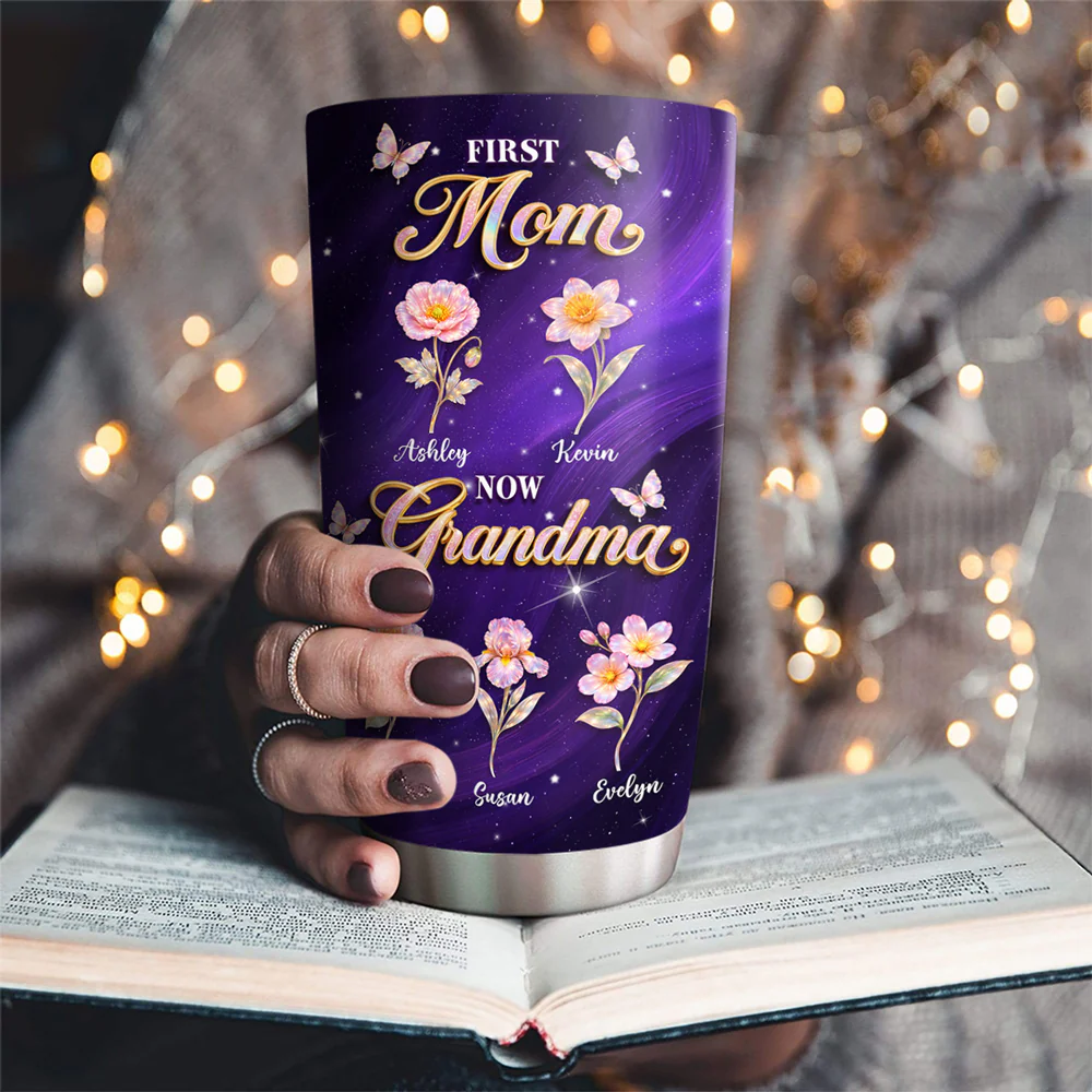 Crystal Mom Grandma - Personalized Custom Tumbler - Image 2