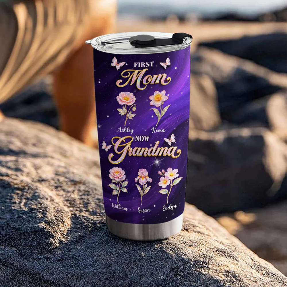 Crystal Mom Grandma - Personalized Custom Tumbler - Image 4