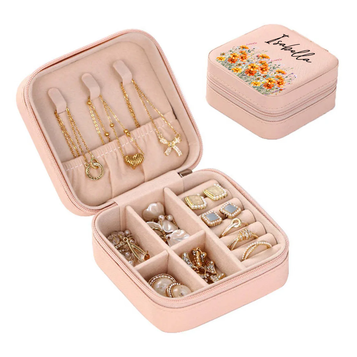 Custom Birth Month Flower Gift - Personalized Custom Jewelry Box - Image 5
