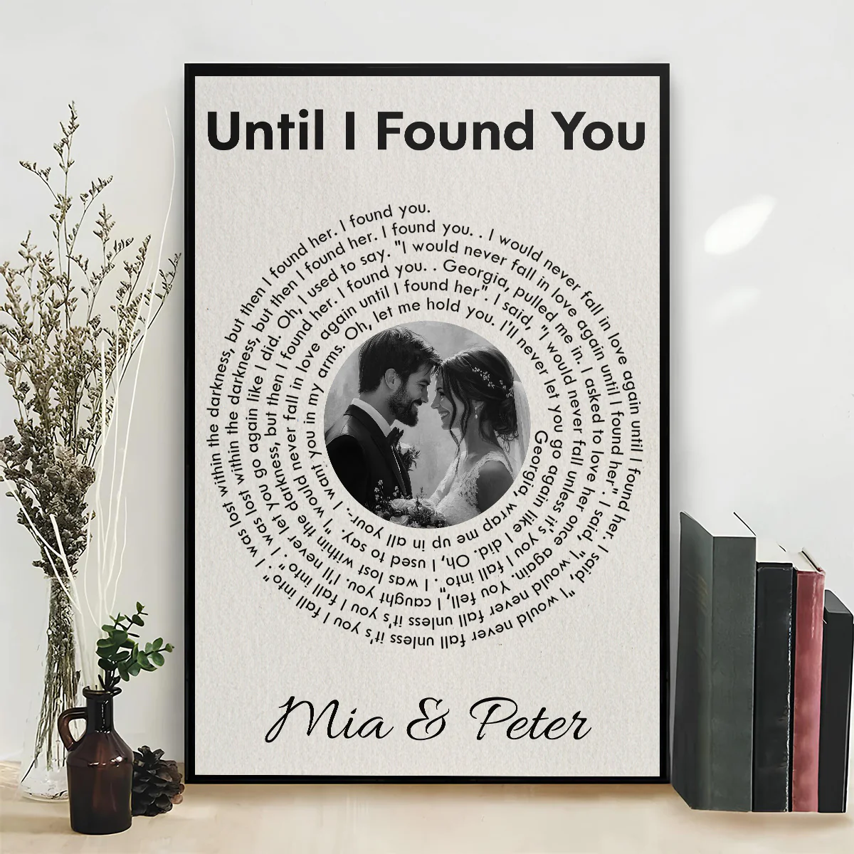 Custom Couple Photo And Favorite Spiral Song Lyrics - Personalized Custom Poster - Image 2