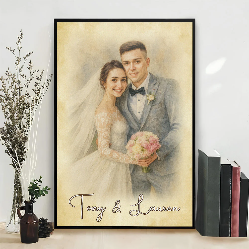 Custom Couple Photo Together Forever - Personalized Custom Poster - Image 5