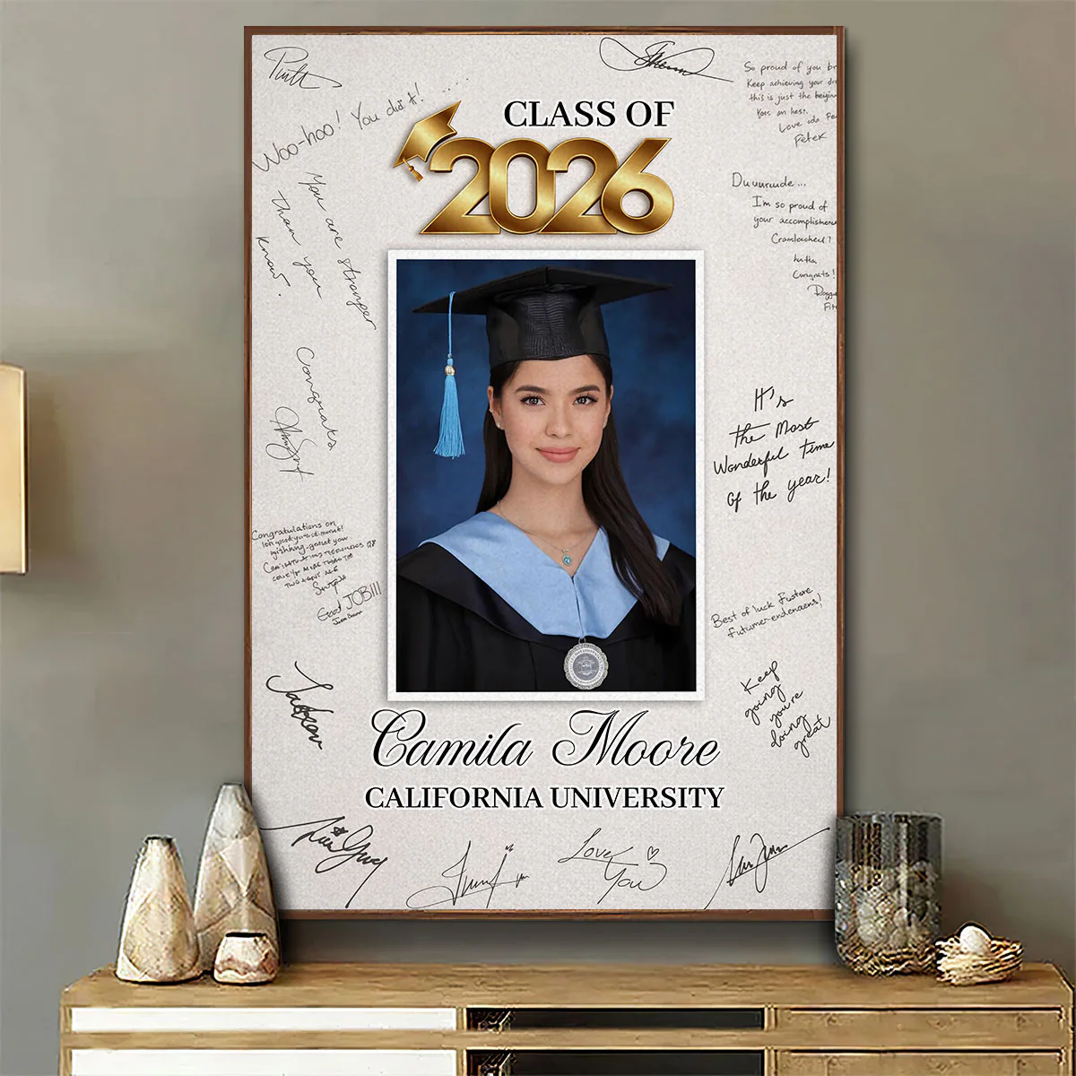 Custom Graduation Photo Signature - Personalized Custom Poster